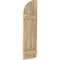 Ekena Millwork Americraft 4-Board (2 Batten) Wood Joined Board-n-Batten Shutters w/ Arch Top, ARW101BQ414X77UNH, PR ARW101BQ414X77UNH - alternate 5